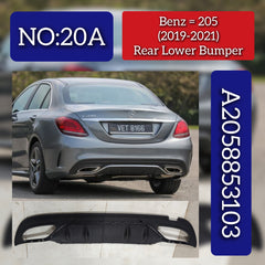 Rear Lower Bumper 2058853103 Compatible With Mercedes-Benz C-CLASS W205 (2019-2021) Tag NO:20A
