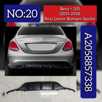 Rear Lower Bumper Spoiler 2058857338 A2058857338 Compatible With Mercedes-Benz C-CLASS W205 (2015-2018) Tag No.20