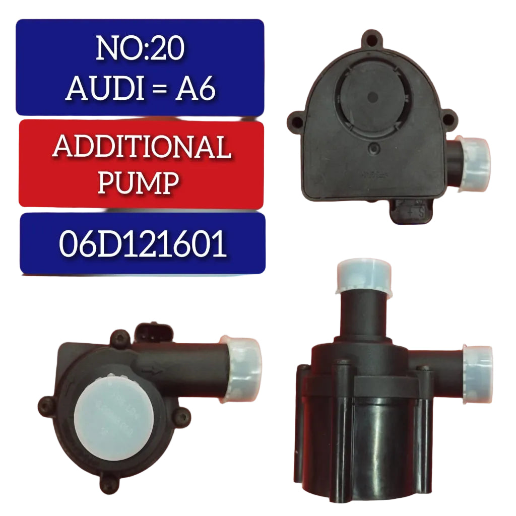 Auxiliary Water Pump 06D121601 059121012B Compatible With AUDI A4 B8 (8K2) | A4 / S4 & A6 C7 (4G2, 4GC) | A6 / S6 & A7 Sportback (4GA, 4GF) | A7 / S7 & A8 D4 (4H2, 4H8, 4HC, 4HL) | A8 / S8 | A8L Tag  No.20