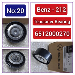 Belt Idler Pulley 6512000270 6512000770 6512000670 Compatible with MERCEDES-BENZ C-CLASS (W204) & E-CLASS (W212) & GLE (W166) Tag no : 20