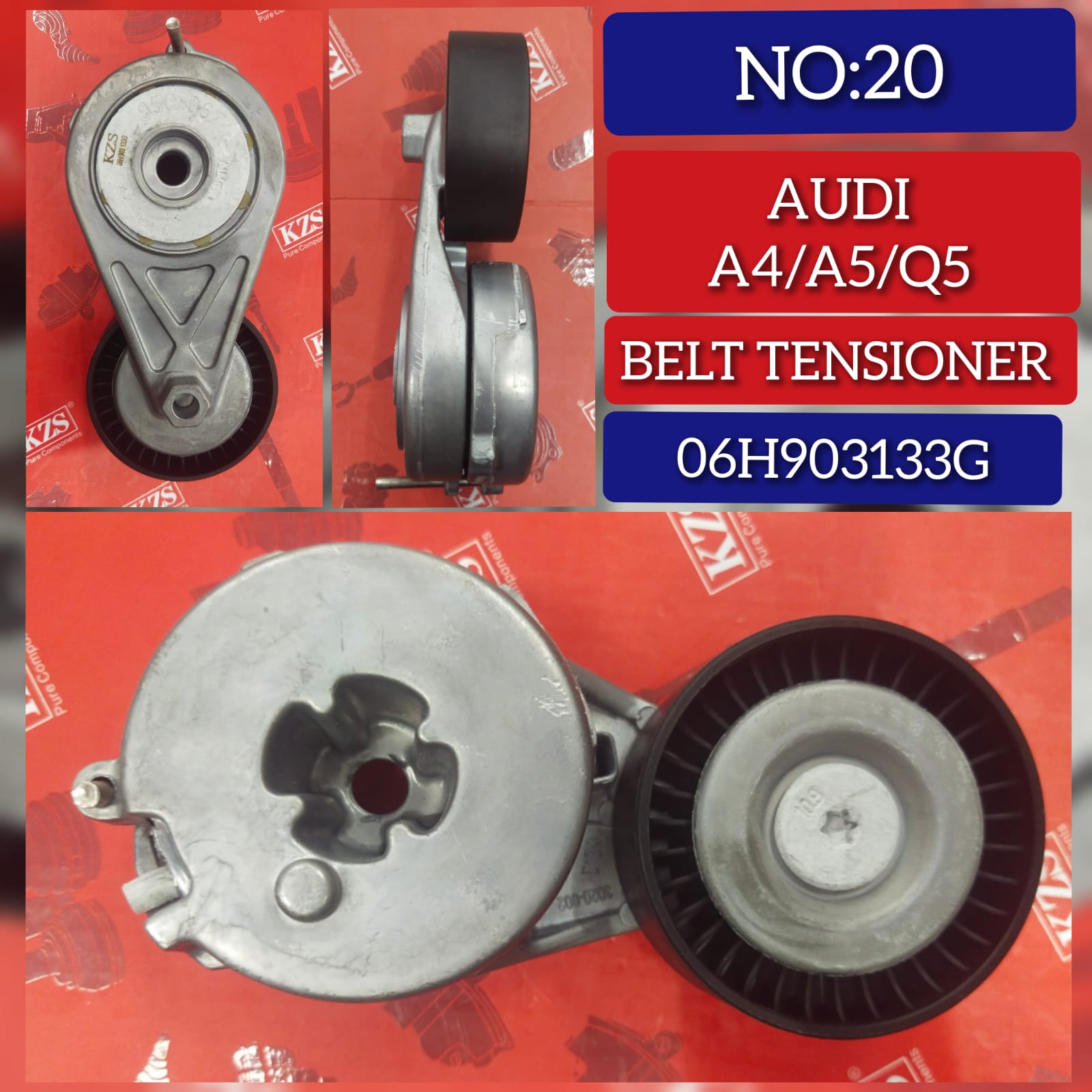 Belt Tensioner With Pulley 06H903133G 06H903133F 06H903137C Compatible With AUDI A4 A5 Q5