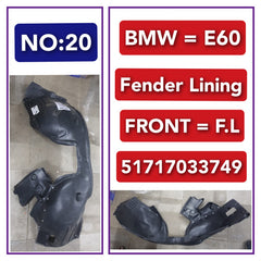 Front Left Fender Liner 51717033749 Compatible With BMW 5 Series E60 Tag-FE-20