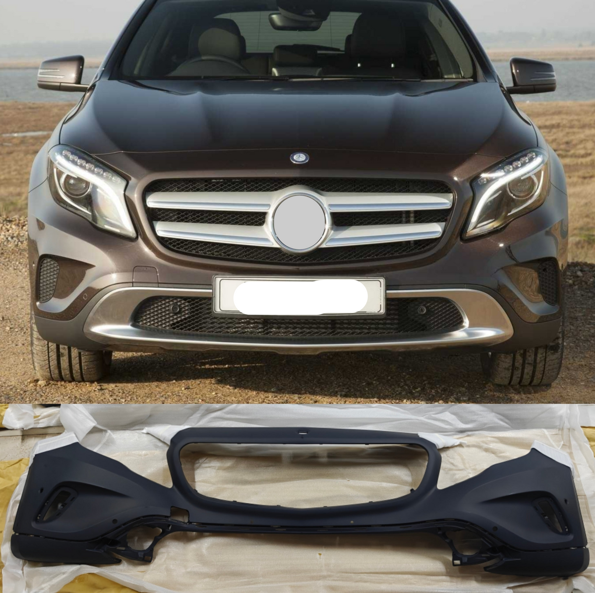 Complete Front Bumper Without Hole A1568800940 1568800940 Compatible With MERCEDES-BENZ GLA-CLASS (X156) (2014-2017) Tag No.211B