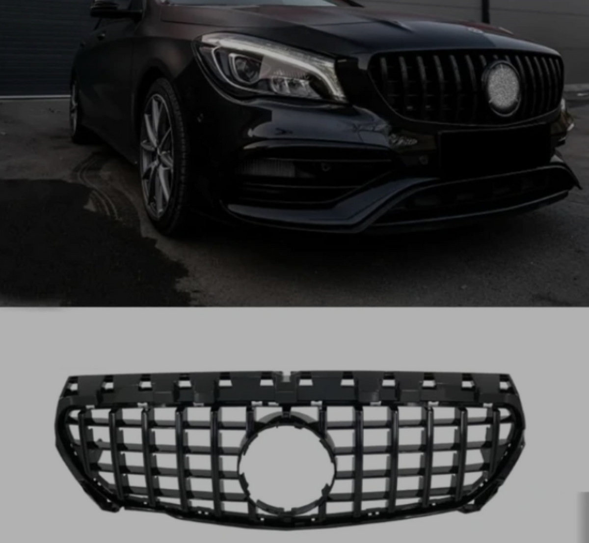 GTR Black Chrome Show Grill Compatible With Mercedes Benz E-CLASS  W212 T-2 (2013-2019) Tag 132