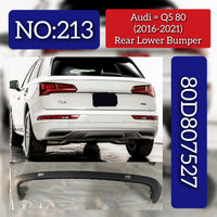 Rear Lower Bumper 80D807527G 80D807527 Compatible With AUDI Q5 (2018-2020) Tag No.213