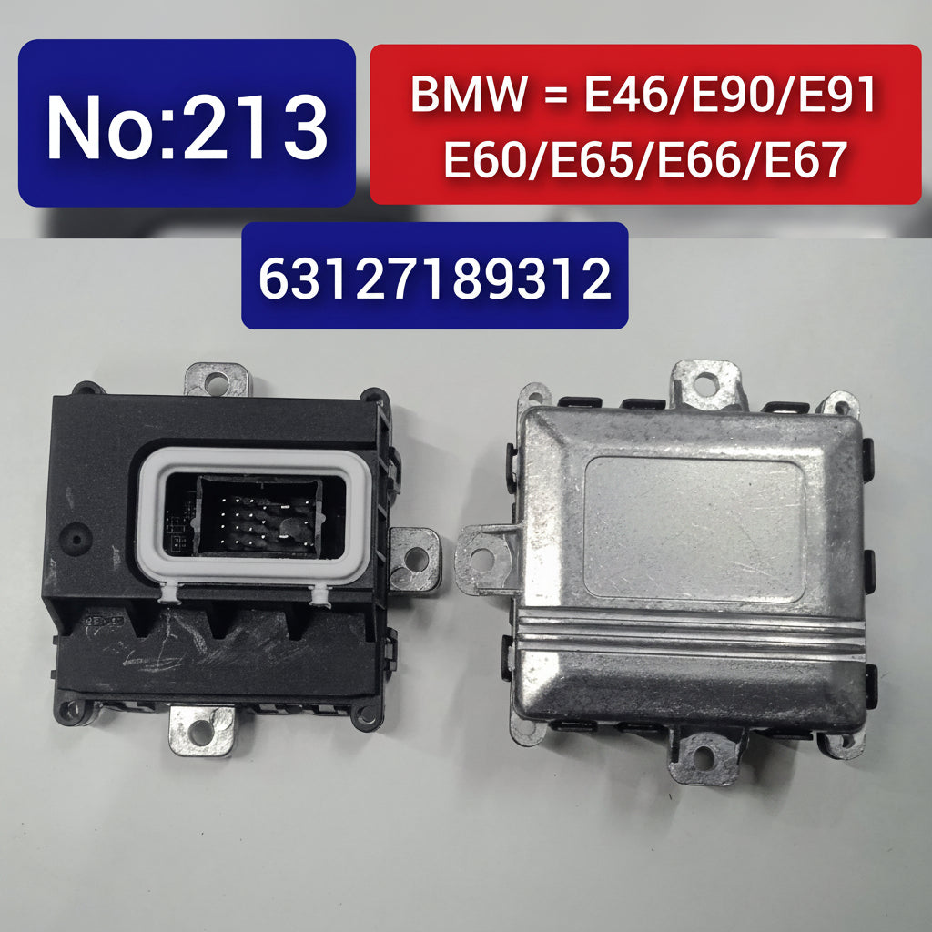 Headlight Drive Control Unit 63127189312 & 63126934171 & 63126934836 & 63126941634 BMW 3 Series  E90 & 5 Series E60 & 7 Series E65, E66, E67 Tag-BL-213