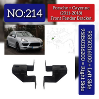 Front Fender Bracket Set Left 95850316100 GRV & Right 95850316200 GRV Compatible With Porsche Cayenne (2011-2018) Tag No.214