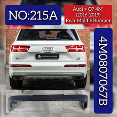 Rear Middle Bumper 4M0807067B Compatible With Audi Q7 4M (2016-2019) Tag No.215A