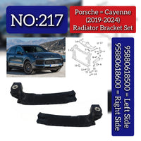Radiator Bracket Set Left 95880618500 & Right 95880618600 Compatible With Porsche Cayenne (2018-2020) Tag No.217
