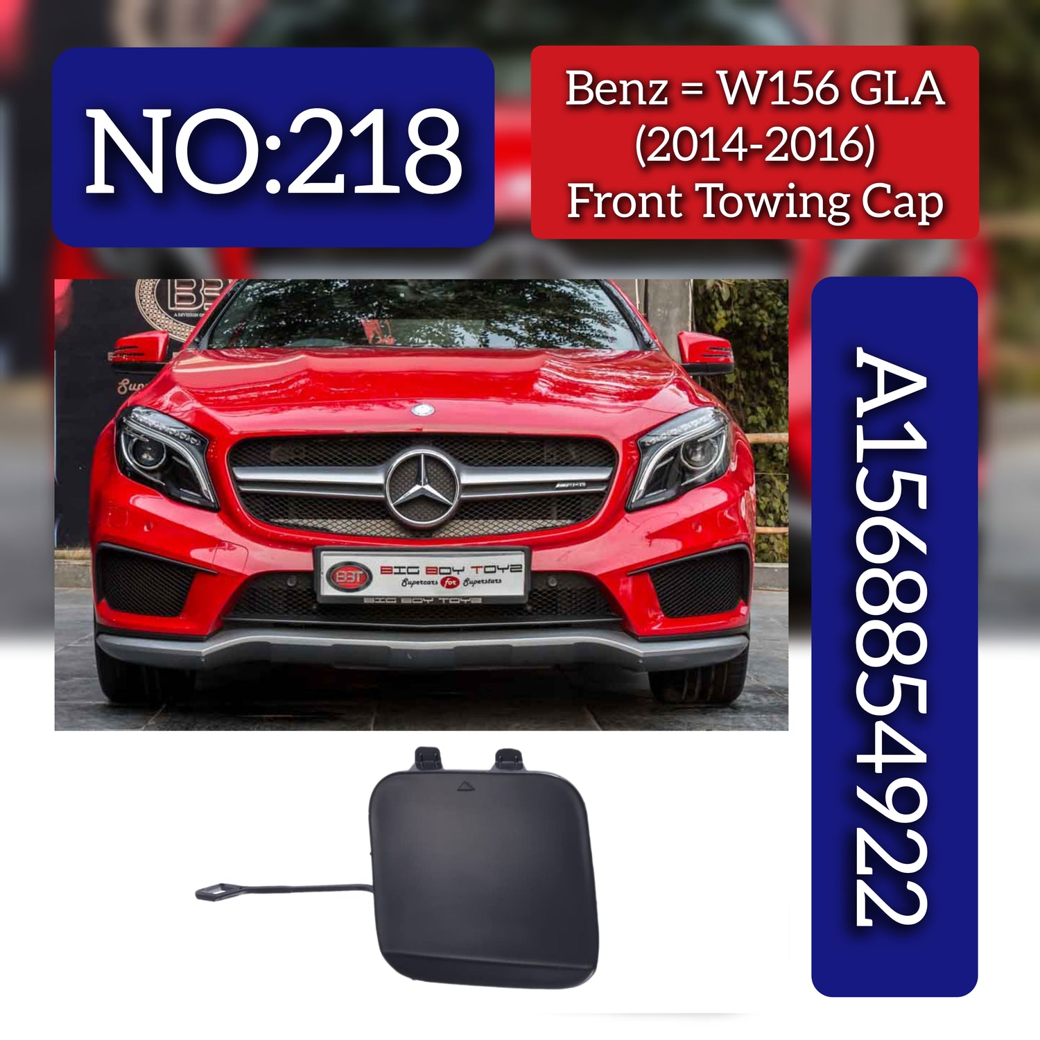 Front Towing Cap 1568854922 A1568854922 Compatible With Mercedes Benz W156 (17-20) Tag NO:218