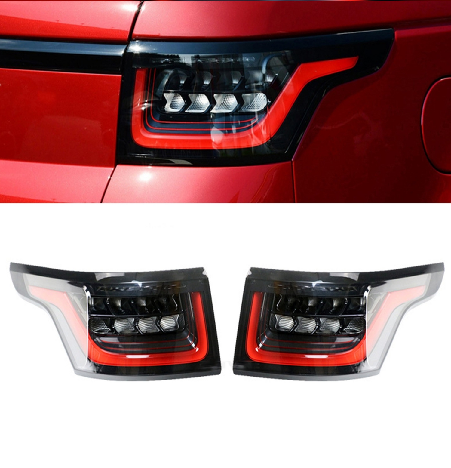 Tail Light Assy Left LR136857 LR116471 LR099776 & Right LR136853 LR116468 LR099773 Compatible With Land Rover Range Rover Sports (L494) (2014-2018) Tag No.21