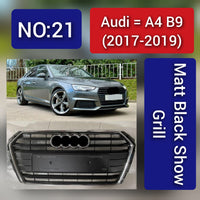 Show Grill  Compatible With Audi A4 B9(2017-19) Matt Black  Tag 21