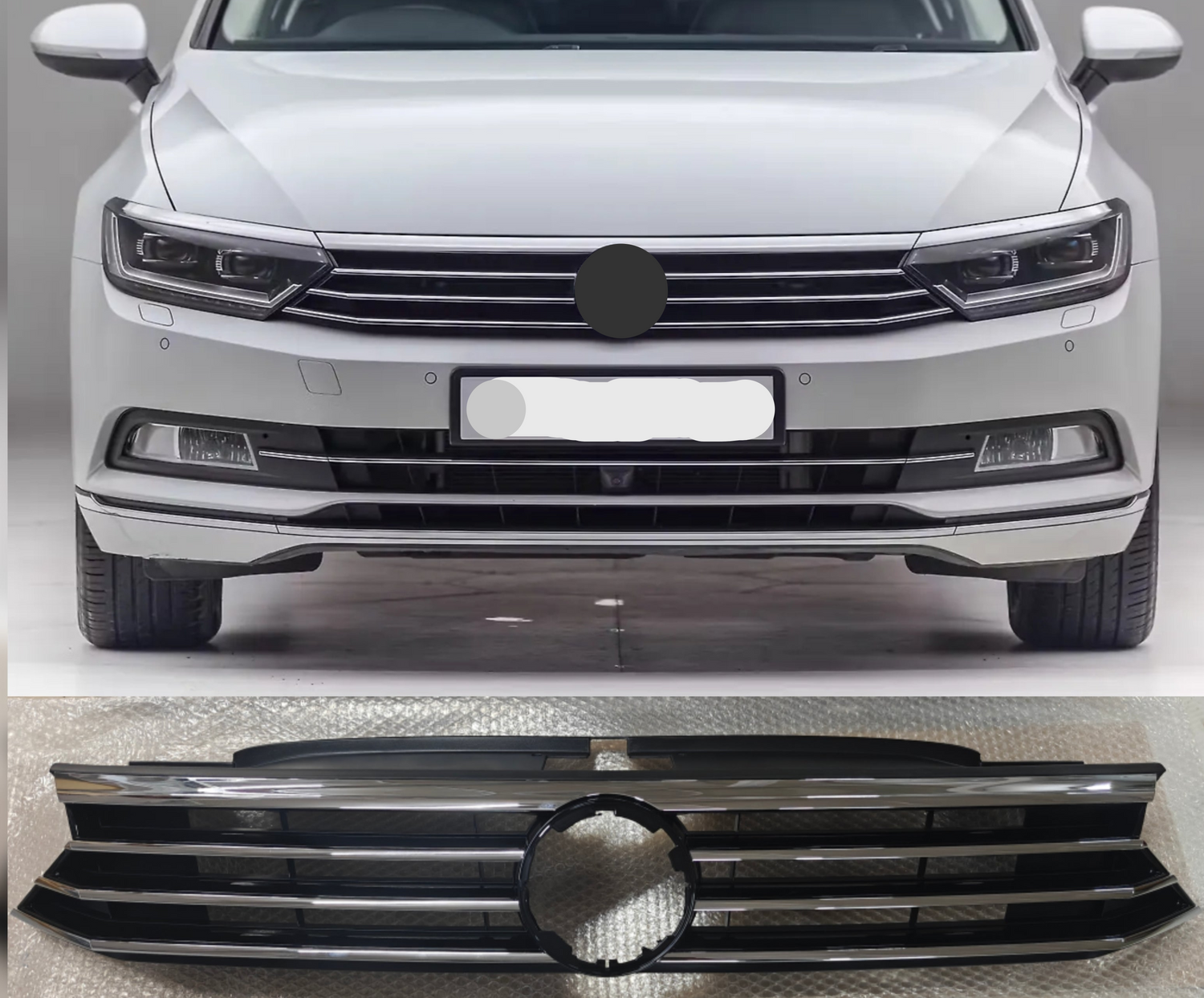 Front Bumper Show Grill 3GD853653 Compatible With Volkswagen PASSAT B8 (362) Tag No.21