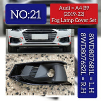 Fog Lamp Cover Set Left 8WD807681LT94 & Right 8WD807682LT94 Compatible With Audi A4 B9 (2019-2022) Tag No.21
