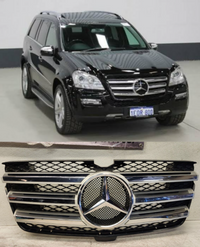 AMG Silver Triple Chrome Show Grill  Compatible With  Mercedes  Benz GL-Class W164  Tag 142