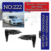 Headlight Bracket Set Right 97050435605 & Left 97050435505 Compatible With Porsche Panamera (2014-2017) Tag No.222