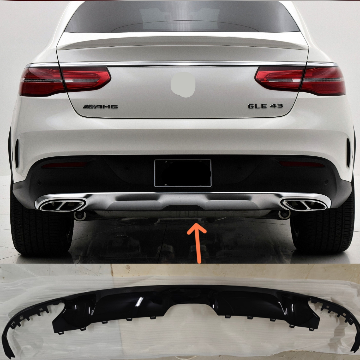 Front Bumper Chrome (Black) A2928840300 Compatible With Mercedes-Benz (W292) GLE-Coupe Tag No.226