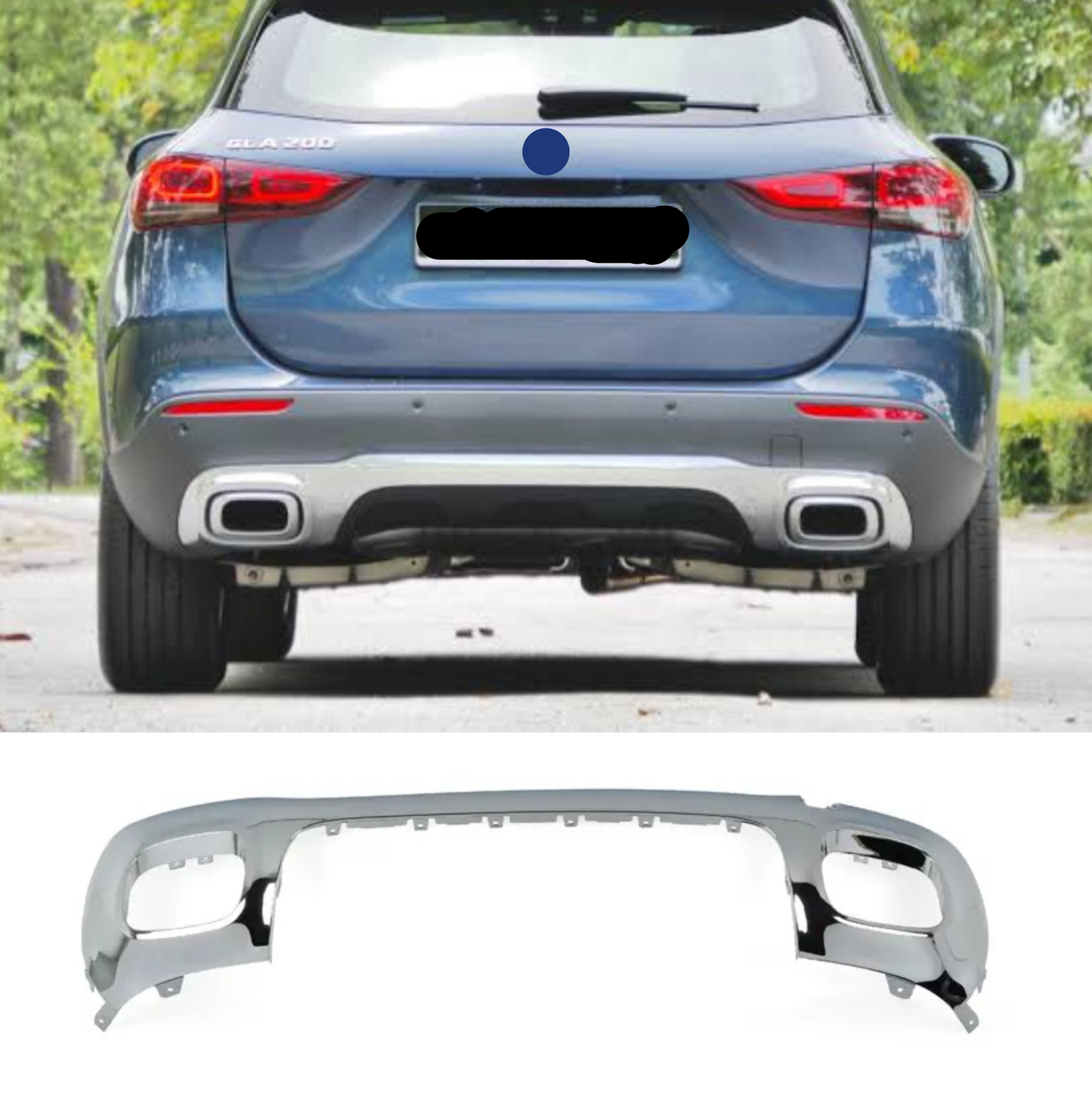 Rear Bumper Chrome A2478859000 Compatible With Mercedes Benz  B-Class W247 Tag No.227