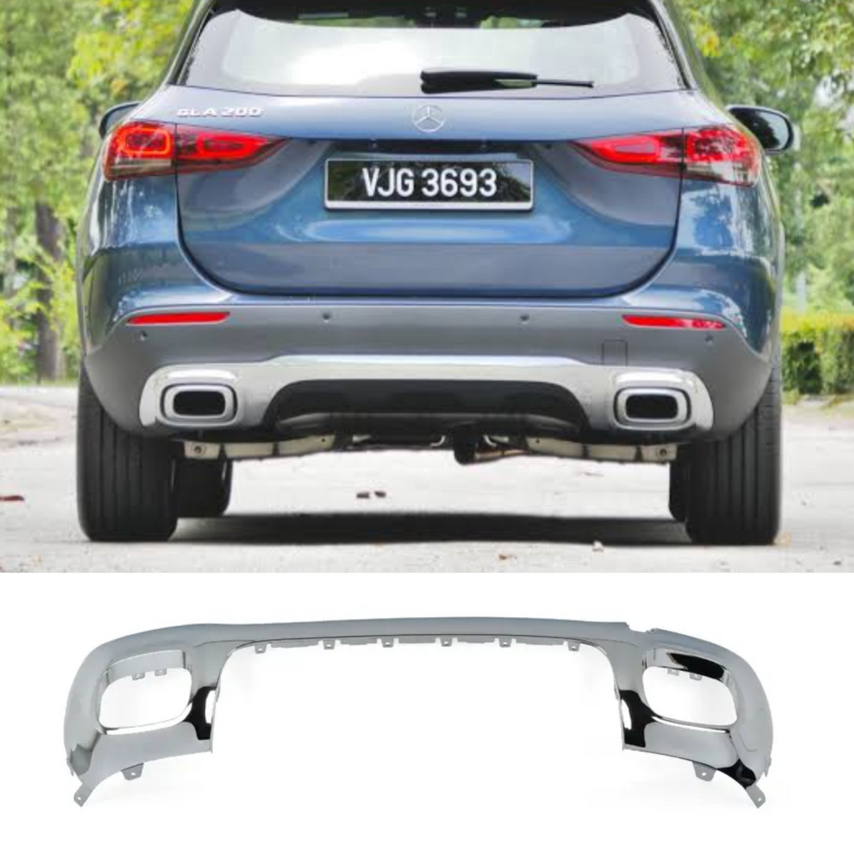 Rear Bumper Chrome A2478859000 Compatible With Mercedes Benz  B-Class W247 Tag No.227