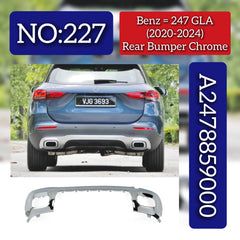 Rear Bumper Chrome A2478859000 Compatible With Mercedes Benz  B-Class W247 Tag No.227