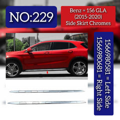 Side Skirt Chrome Left 1566980581 Right 1566980681 Compatible With Mercedes Benz  GLA CLASS W156 Tag No.229