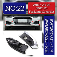 Fog Lamp Cover Left 8WD807681L & Right 8WD807682L Compatible With AUDI A4 B9 (2019-2022) Tag No.21