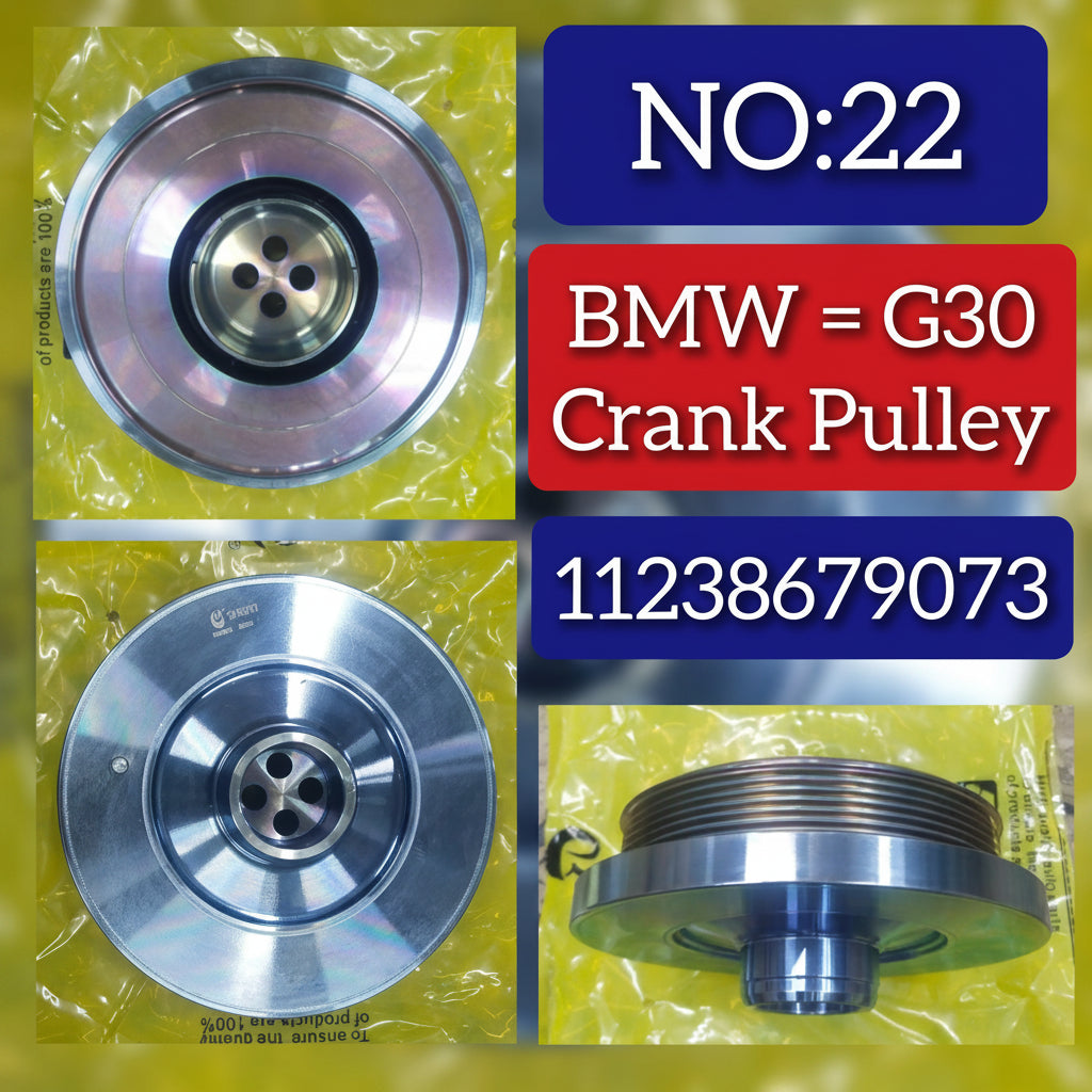 Crankshaft Pulley 11238679073 Compatible With BMW 3-Series (F30, F80) & X3 (G01, F97, G08) & X4 (G02, F98) Tag No.22