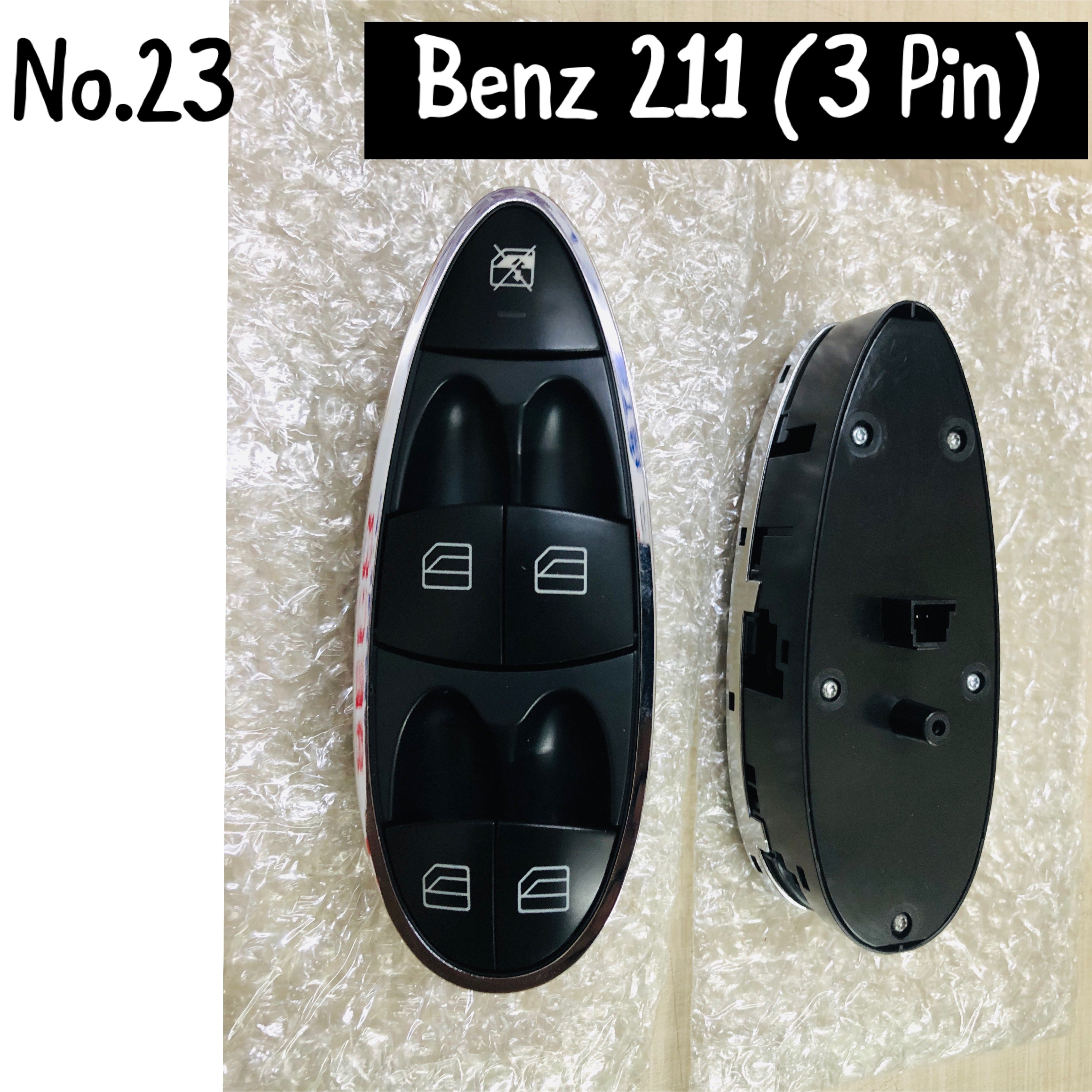 Enhance Your Window Control: Genuine Benz E-CLASS W211 3 Pin Window Switch Compatible with E-CLASS W211/219 Models 2118213679 Tag-SW-23