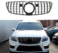 GTR Silver Chrome Show Grill  Compatible With Mercedes  Benz GL-Class W166  Tag 182