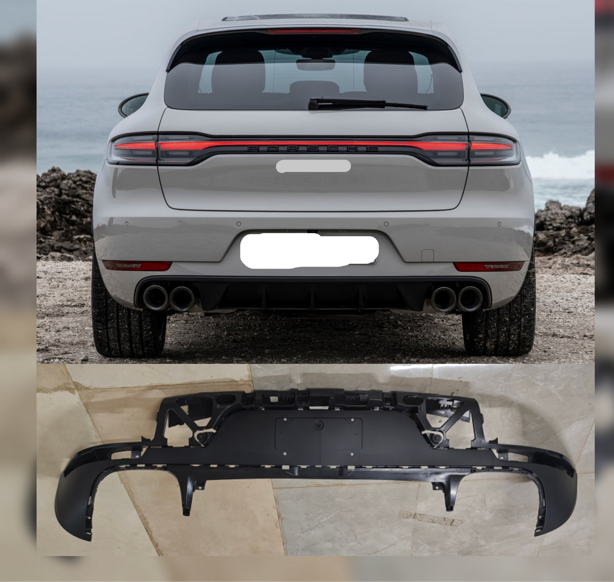 Rear Lower Bumper 95B807521AD Compatible With Porsche Macan (2014-2017) Tag No.232