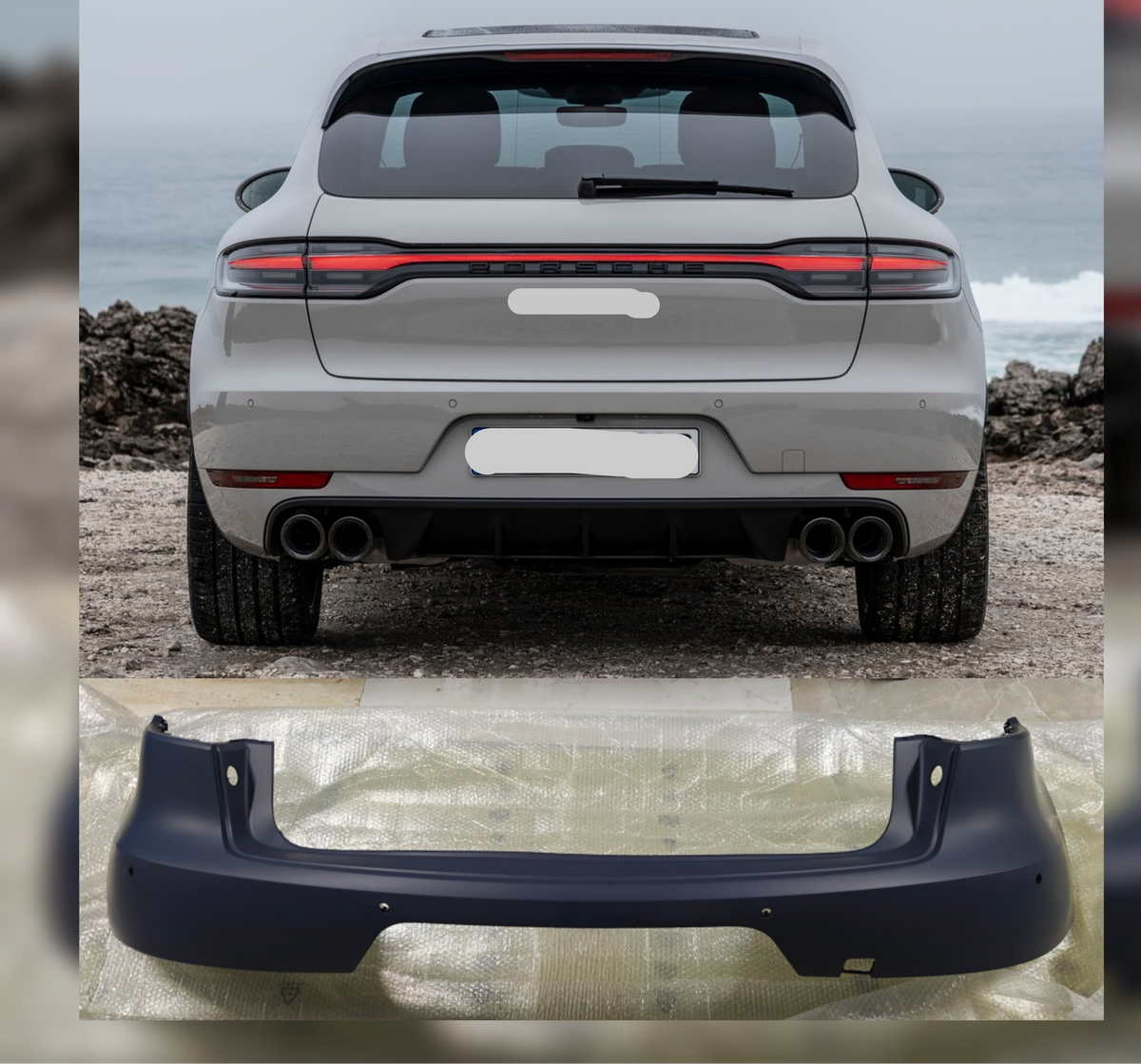Rear Upper Bumper 95B807417KG2X Compatible With Porsche Macan (2014-2021) Tag No.232