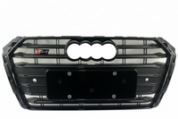 Show Grill Compatible With Audi A4 B9(2017-19) Shiny Black Chrome Tag 23