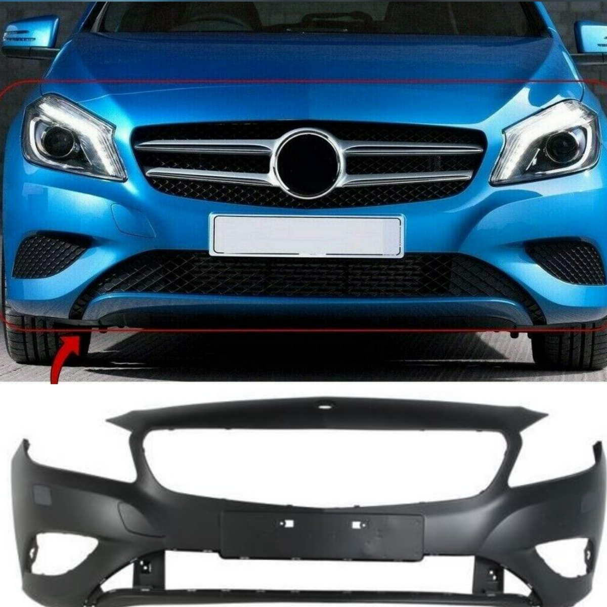 Front Bumper A1768800740 1768800740 Compatible With MERCEDES-BENZ A-CLASS (W176) Tag No.242