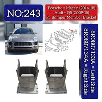 Front Bumper Member Bracket Set Right 8R0807134B & Left 8R0807133A Compatible With Porsche Macan (2014-2017) Tag No.243