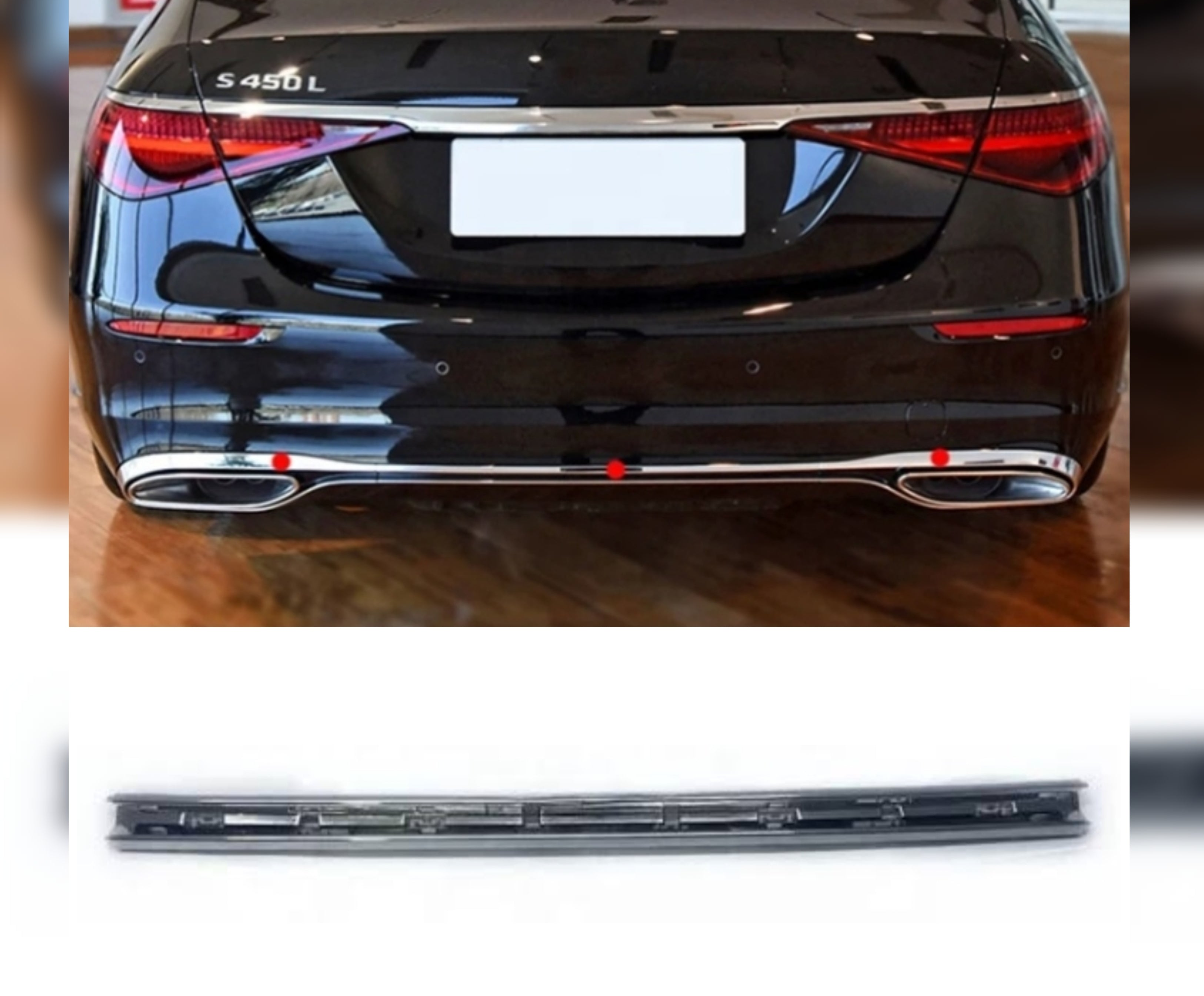 Rear Bumper Chrome A2238855800 Compatible With Mercedes Benz (223) (2023-2025) Tag No.243