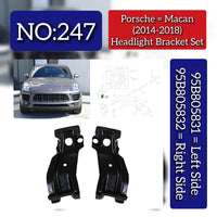 Headlight Bracket Set Right 95B805832 & Left 95B805831 Compatible With Porsche Macan (2014-2017) Tag No.247
