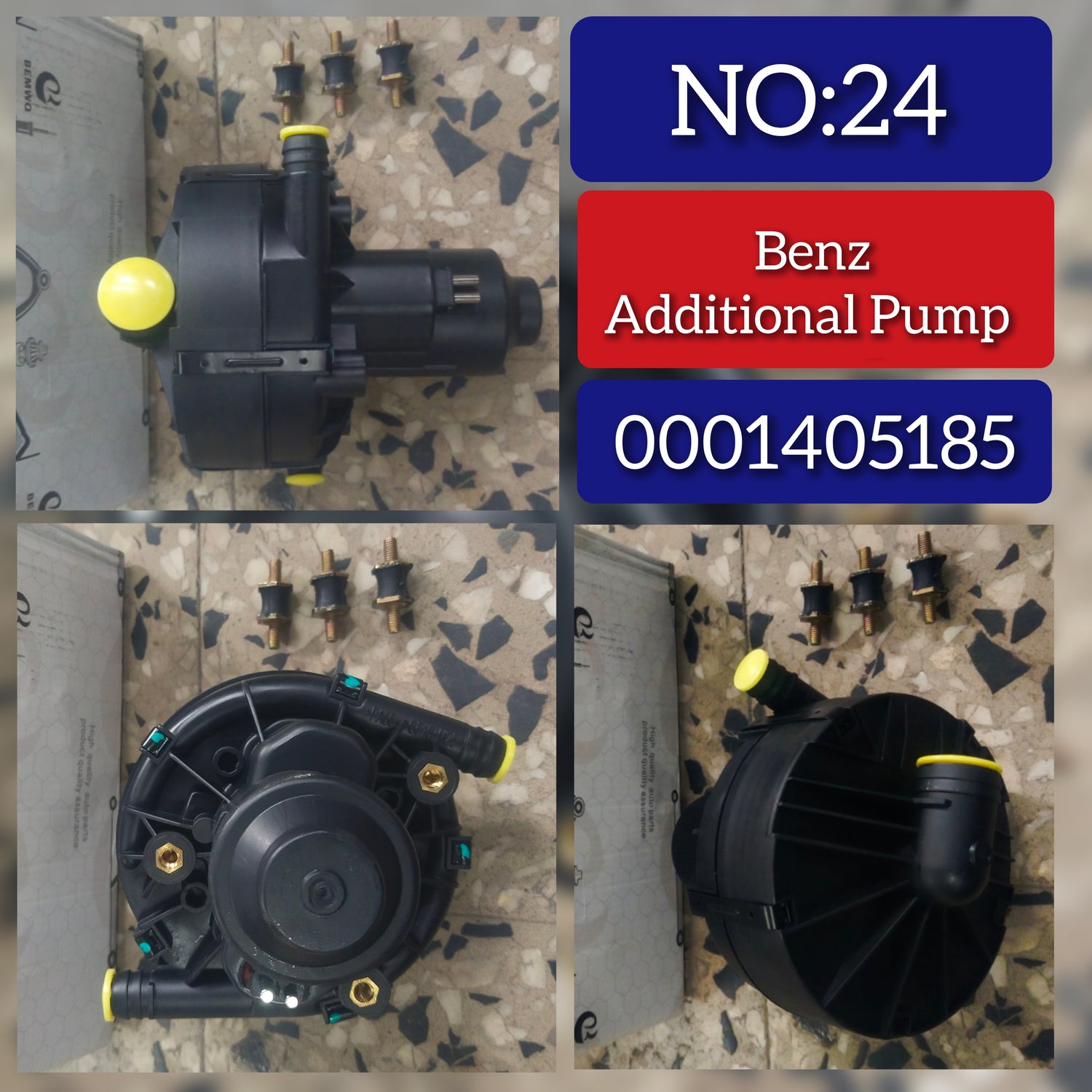 Auxiliary Water Pump A0001405185 0001405185 A0001404685 0001404685 Compatible With  MERCEDES-BENZ C-CLASS (W204) & CLS (C219) & E-CLASS (W211) & E-CLASS (W212) & GL-CLASS (X164) & M-CLASS (W164) & R-CLASS (W251, V251) & S-CLASS (W221, V221) Tag No.24