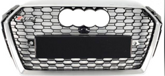 Show Grill Compatible With  Audi A4 B9(2017-19) RS4 Silver Chrome Tag 24