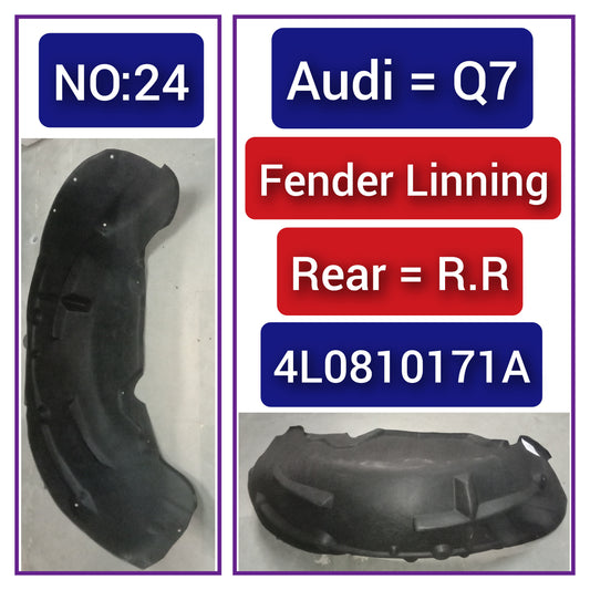 Rear Right Fender Liner 4L0810171A  4L0810171C Compatible With AUDI Q7 4L Tag-FEA-24