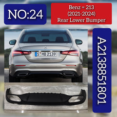 Rear Lower Upper Bumper 2138851801 A2138851801 Compatible With Mercedes-Benz E-CLASS W213 (2021-2024) Tag No.24
