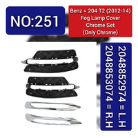 Fog Lamp Chrome Left 2048852974 & Right 2048853074 Compatible With MERCEDES-BENZ C-CLASS W204 2012-2014 Tag-FC-251