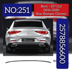 Rear Bumper Chrome 2578856600 Compatible With Mercedes Benz  CLS-CLASS C257 Tag No.251