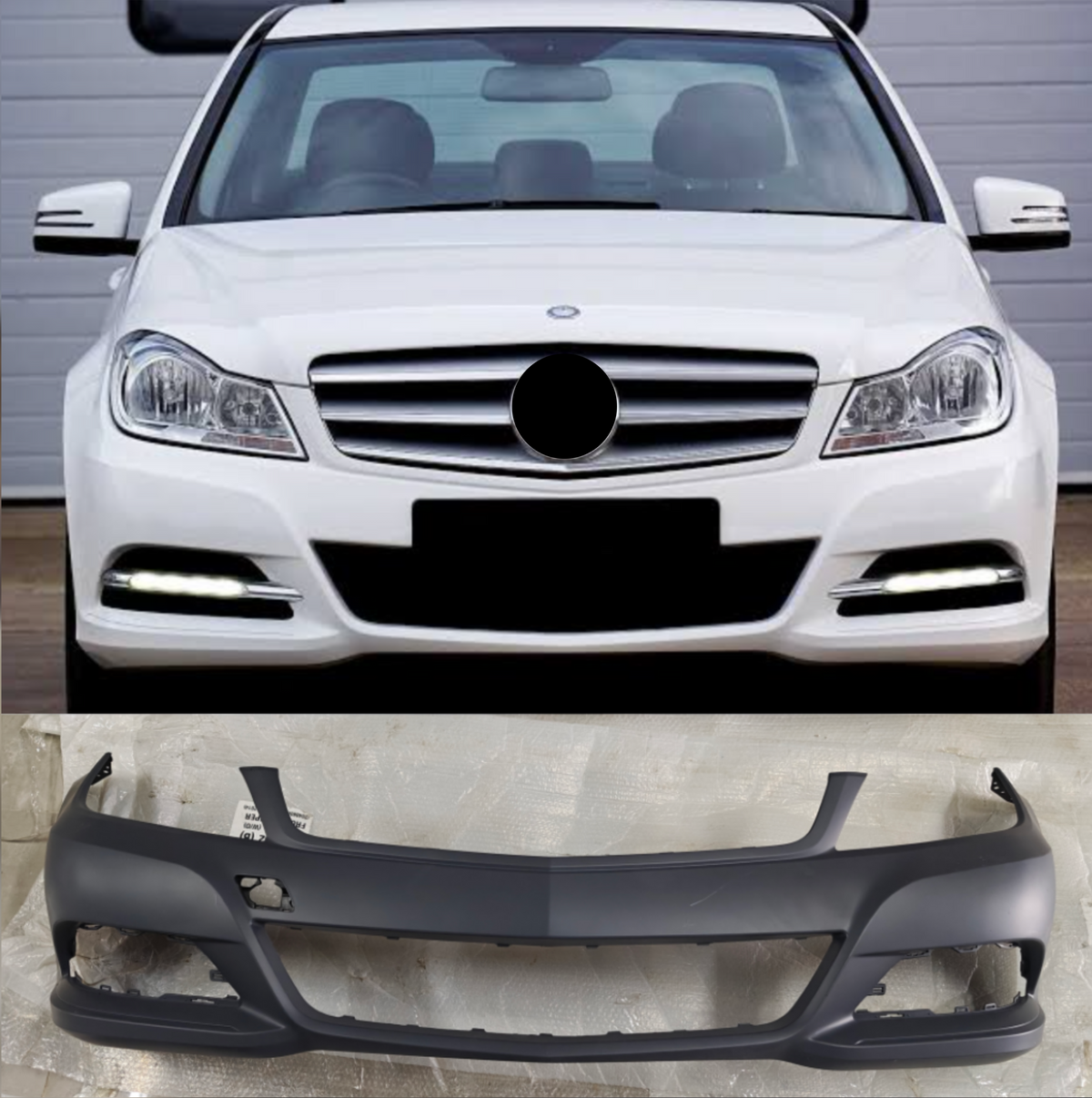 Front Bumper Without Hole A2048805547 Compatible With MERCEDES-BENZ C-CLASS (W204) (2011-2014) Tag No.252B