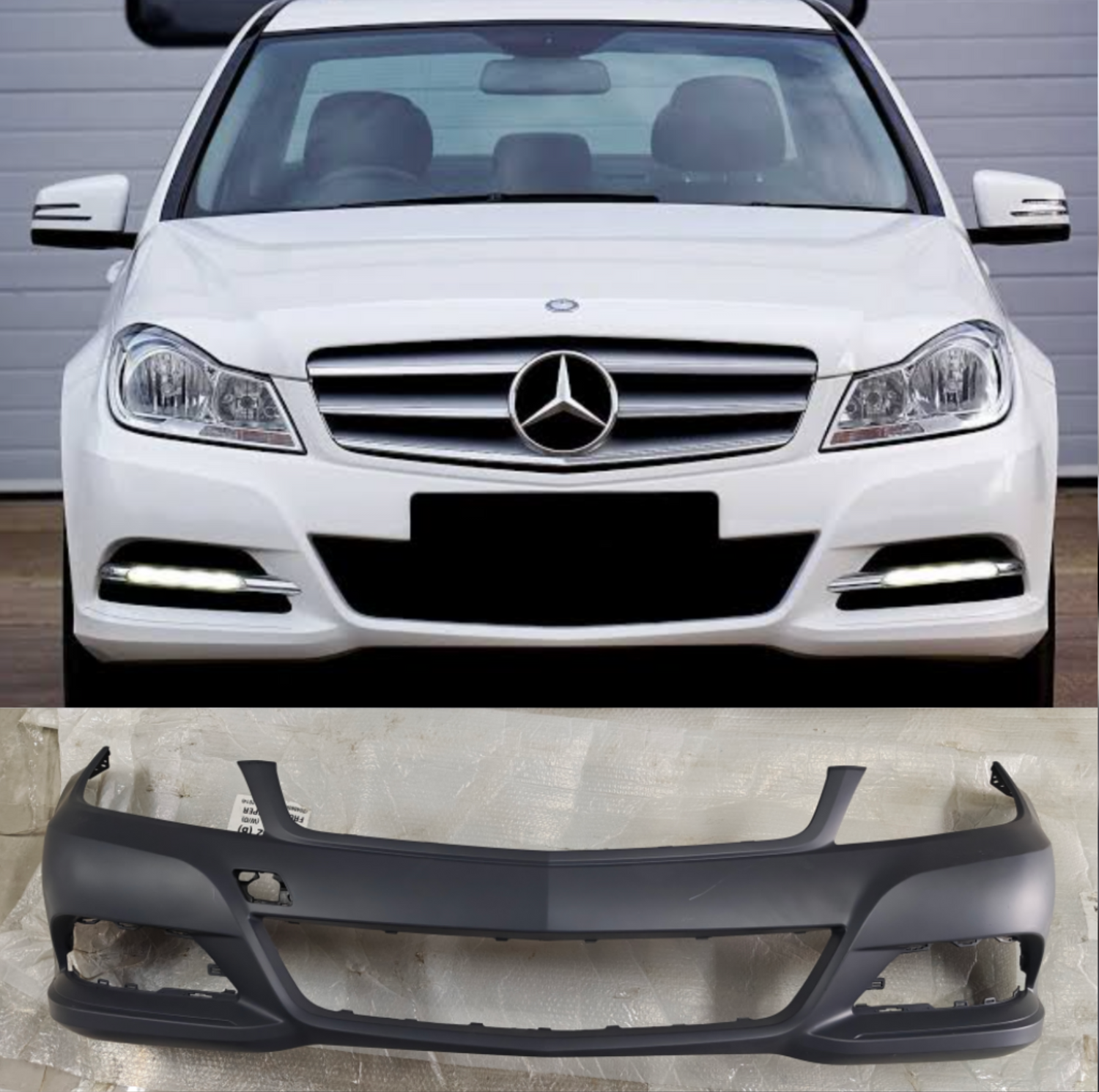 Complete Front Bumper Wothout Hole 2048805547 Compatible With Mercedes Benz 204 (2011-2014) Tag No.252B