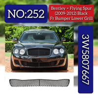 Black Front Bumper Lower Grill 3W5807667 Compatible With Bentley Flying Spur (2009-2012) Tag No.252