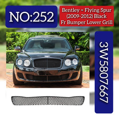 Black Front Bumper Lower Grill 3W5807667 Compatible With Bentley Flying Spur (2009-2012) Tag No.252