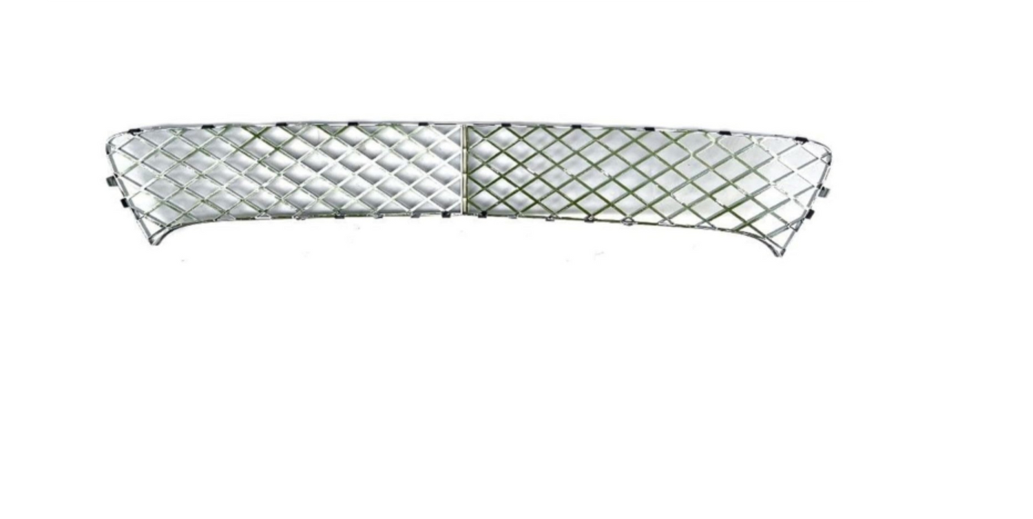Silver Front Bumper Lower Grill 3W3807667F 3W3807639C Compatible With Bentley GT (2012-2015) Tag No.253