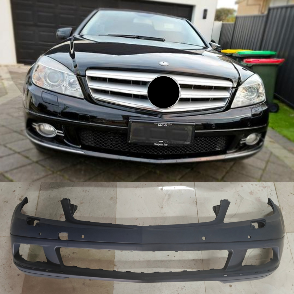 Complete Front Bumper A2048804140 2048804140 Compatible With MERCEDES-BENZ C-CLASS (W204) (2007-2011) Tag No.254