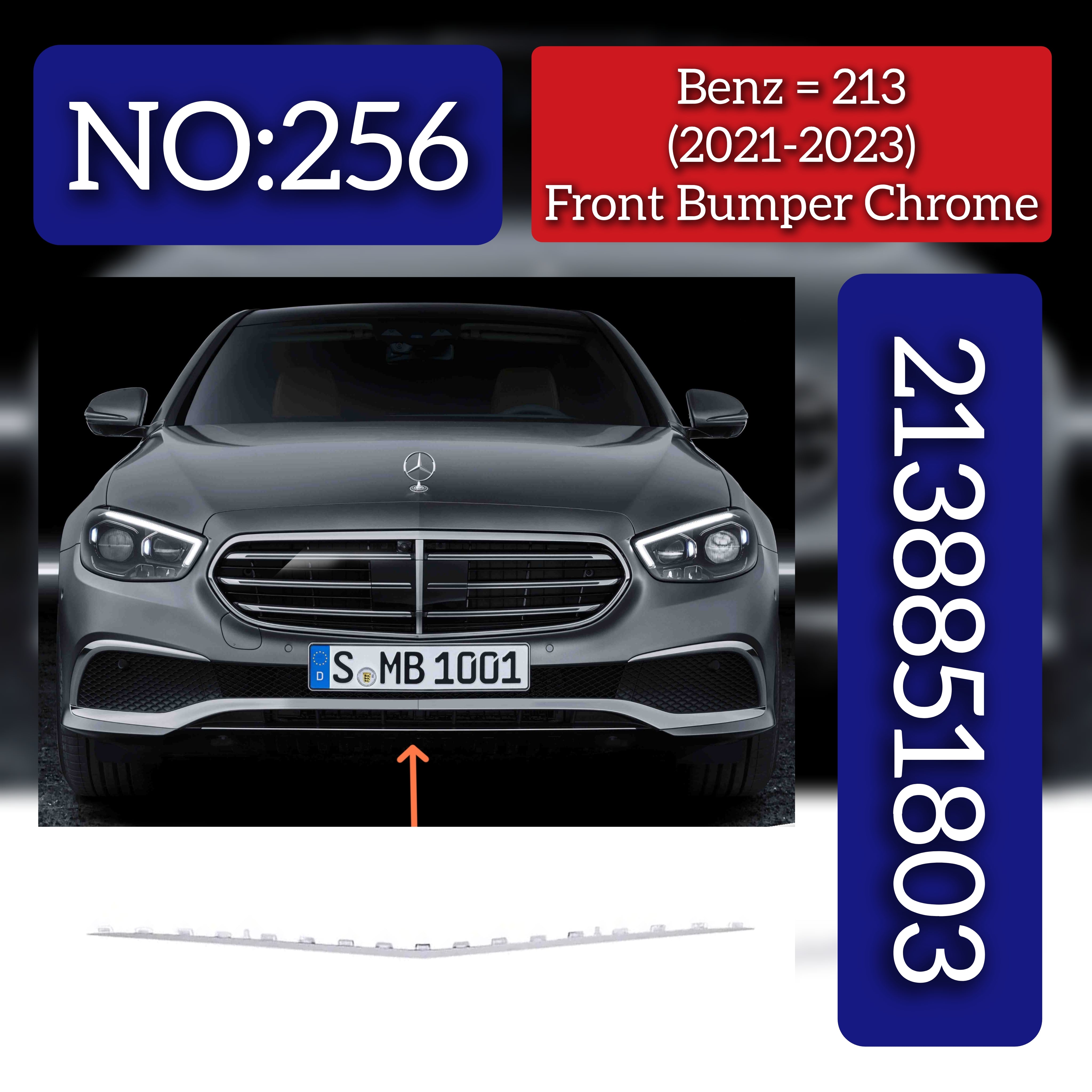Front Bumper Chrome 2138851803 Compatible With Mercedes Benz  E CLASS W213 Tag No.256