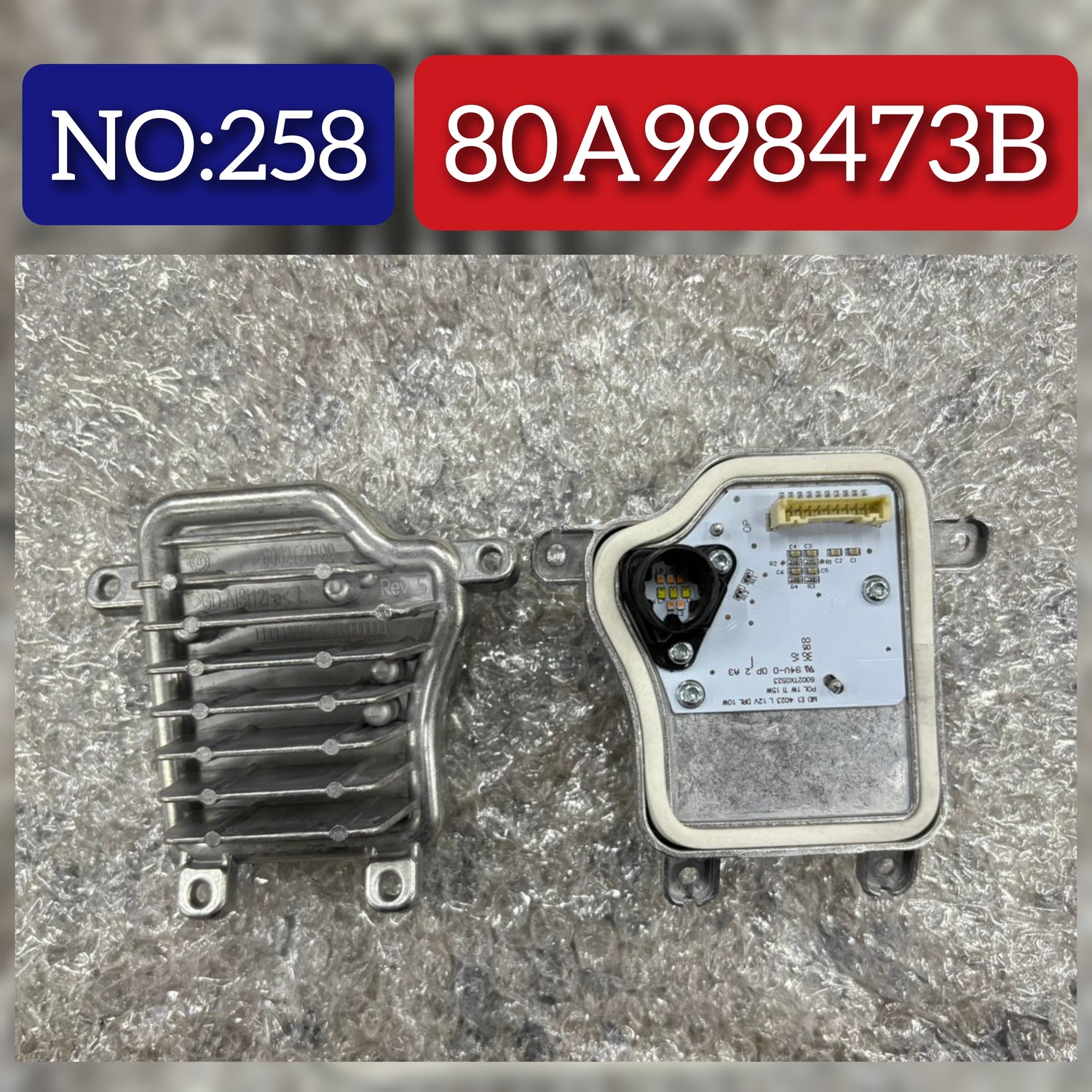 LED Headlight Daytime Running Light Module 80A998473B Compatible With AUDI Q5 (FYB, FYG) Tag No.258